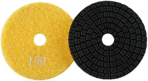 Diamond Polishing Pad, 3 inch 80 mm 150 Grit Sanding Discs for Grinder & Polisher, Hook and Loop Backing Pad for Grinding Buffing Granite Marble Concrete Stone (1 Piece)