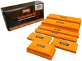 Professional Sanding Block Kit, 7 Piece Orange EVA Foam Set, Hook and Loop Surface, Wet and Dry Sanding (Hook & Loop)
