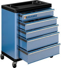 LARBANKE 5-Drawer Rolling Tool Chest with Wheels,Lock&Key,Blue Tool Cabinet