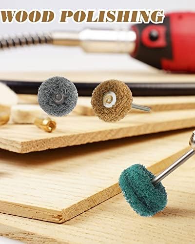 300 Pack Abrasive Wheels 1 Inch Buffing Polishing Wheel, 2.35 mm