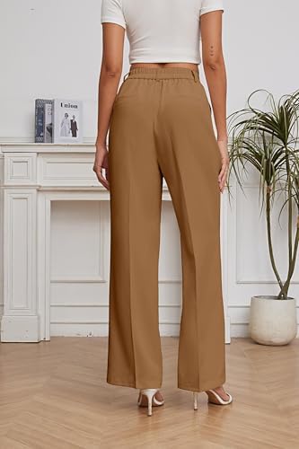 FUNYYZO Wide Leg Dress Pants for Women Work Slacks Business Casual Outfits