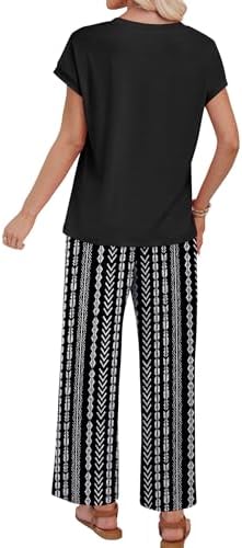 WIHOLL Two Piece Sets for Women Summer Spring Outfits Lounge Sets Beach Vacation Clothes Airport Travel Matching Clothing