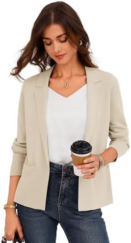 GRACE KARIN Womens Sweater Blazer Jackets Business Casual Work Cardigan