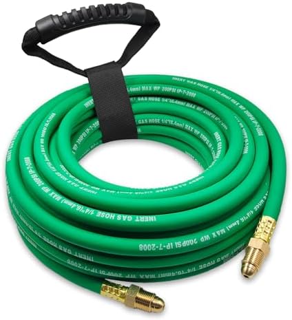 50FT Argon Hose, Inert Gas Welding Hose for MIG/TIG Regulators & Flowmeters
