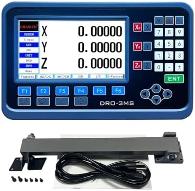 DRO Digital Readout 2 Axis 3 Axis 7″ LCD Screen DRO Readout Display Linear Scale for Bridgeport/Knee Mill Milling Machine Lathe Machine Tools (DRO-3MS-LCD)