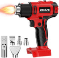 Cordless Heat Gun Compatible with Milwaukee 18V Battery, 350W Fast Heating Soldering Gun with LED Light, 122℉-1022℉ Variable Temperature with 5 Nozzles for DIY Craft, Shrink Tubing (Tool Only)