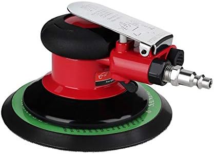 6" Professional Air Random Orbital Palm Sander, Heavy Duty Dual Action Pneumatic Sander