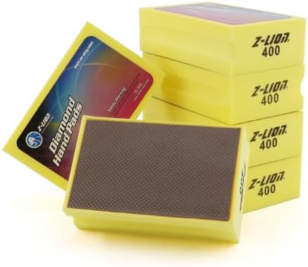 Z-Lion Electroplated Diamond Hand Polishing Pads Foam Back for Granite Marble Stone Glass Ceramic (400#)