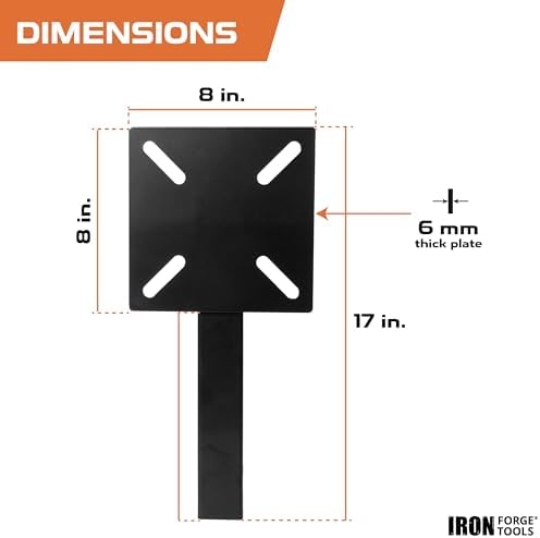 Iron Forge Tools Hitch Mount Vise Plate for Truck Trailer Hitch Receiver