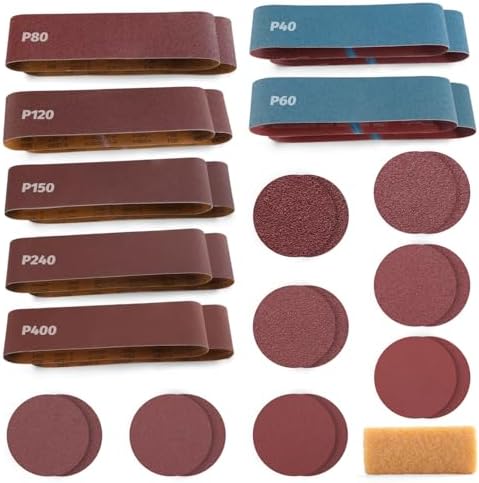POLIWELL 4x36 Inch Sanding Belts 31Pack Sanding Discs Heavy-Duty