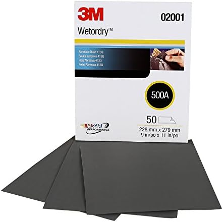 3M Wetordry Paper Sheet 413Q, 9 in x 11 in 500 A weight [PRICE is per SHEET]