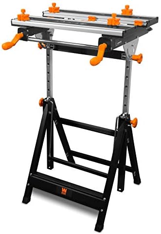 WEN Portable Work Bench with Steel Construction, Clamping Vises, and Adjustable Height and Bevel (WB2322T)