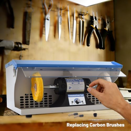 500W Jewelry Polisher with Dust Collector for Jewelry and Metal