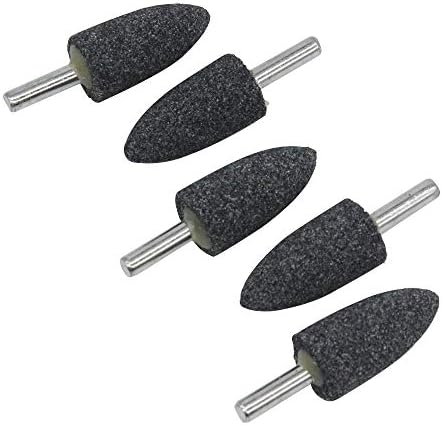 50Pc 1/4" Shank Brown Corundum Grinding Head Cone Shaped Grinding Wheel Abrasive Mounted Grinding Point Stone Rotary Tools Deburring Polishing -Diameter:20mm