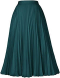 GRACE KARIN Pleated Midi Skirt for Women Chiffon A-Line Outfits