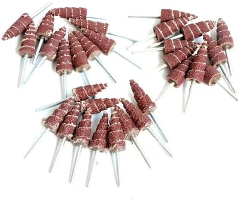 10mm/12mm Cone Shape Mounted Point Grinding Head Sandpaper Flap Sanding Wheel 80#-320# with 1/8" Shank Polishing Abrasive Tool(10pcs,80,12mm)
