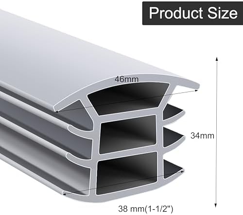 Flexible EPDM Rubber Strip (25 ft Long and 1-1/2 inch Wide, Suitable for 1-1/4“ to 1-1/2”) for Concrete Crack Repair and Replacement - Weather and Aging Resistant Expansion Joint Filler for Driveways