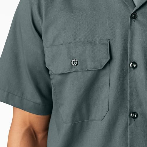Dickies Men’s Short Sleeve Work Shirt – Durable Twill Button Down Shirts for Men, Lightweight Uniform for Daily Wear