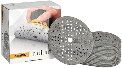 Mirka Abrasive Sheets Iridium 5 Inch Hook and Loop Sandpaper Discs