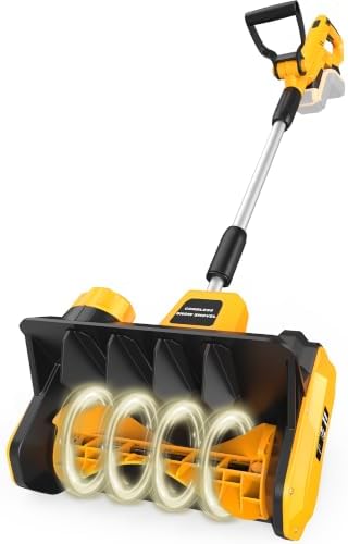 16" Cordless Snow Shovel Compatible with DeWalt 20V MAX Battery (Bare Tool)