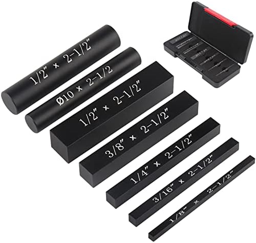 EANOSIC Setup Blocks Height Gauge Set, 7pcs Precision Aluminum Setup Bars for Router and Table Saw Accessories Woodworking Set Up, Bars Include Laser Engraved Size Markings