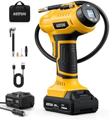 AstroAI Cordless Tire Inflator Portable Air Compressor 160PSI 12VDC Battery