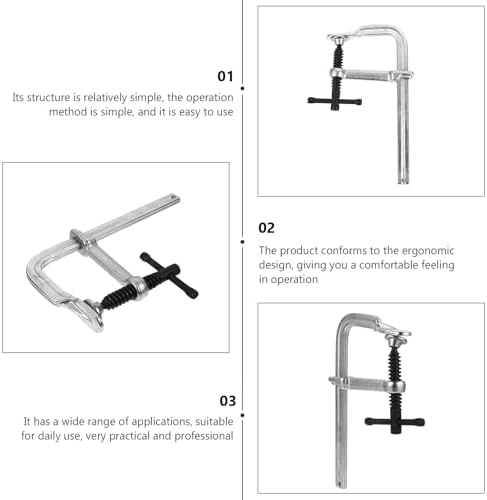 Vaguelly Heavy-Duty F Clamp Woodworking Clip Fast Clip Bar Clamp Carpenter Tool 160X80Mm Quick Workholding Device for Woodworking and Carpentry