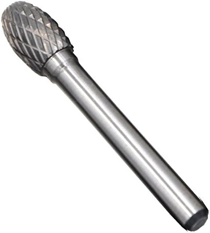 10Pcs/set 5/16 Dia.Oval Burrs Heavy Duty Solid Carbide Grinding Heads Chamfering Abrasion Industrial Deburring Rotary Tools for Hard Steel Metal Metalworking