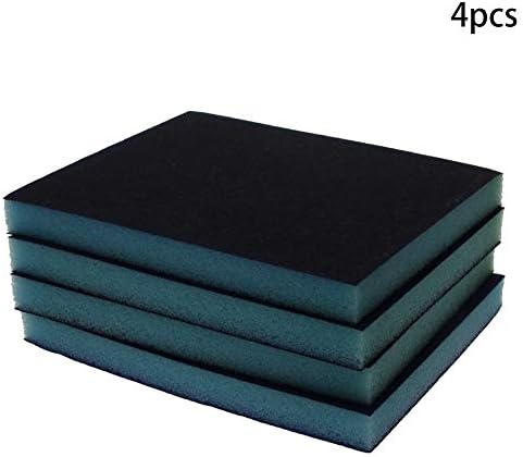 Utoolmart Sanding Sponge Sanding Blocks, 150 Grit Wet Dry Sandpaper Sponge, Washable and Reusable Sand Sponge Kit, for Kitchen Cookware Cleaning and Rust Removal of Rusted Metal, Blue, 4 Pcs