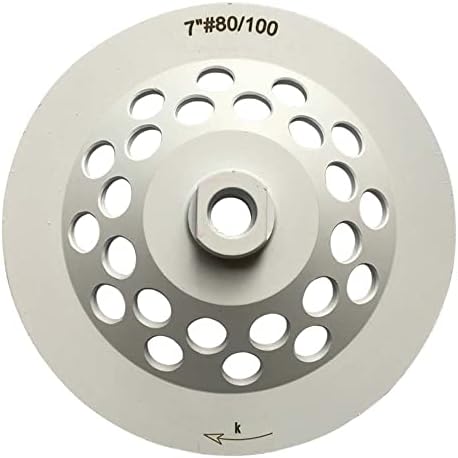 7" Grinding Wheels for Concrete, Granite, and Marble, #80/100 Grit