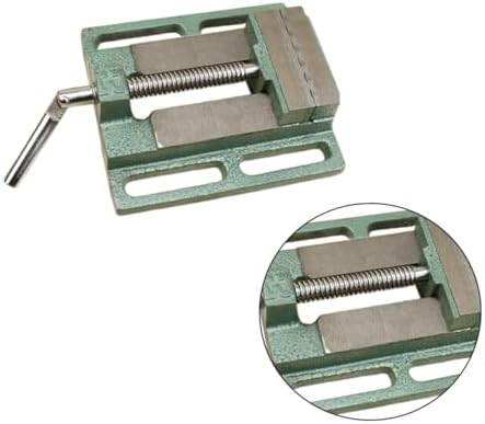 TEHAUX 4 Inch Drill Press Vise Cast Iron Table Vise Bench Clamp for Woodworking and Drilling Machines Small Workholding Device Random Color