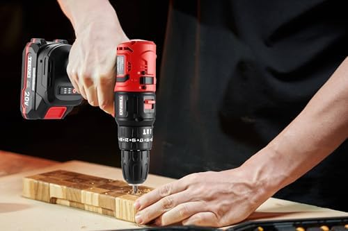 TEENO 20V Brushless Cordless Drill and Impact Driver Combo Kit, 2-in-1 Interchangeable Power Tool Set with 2x 1.5Ah Batteries, Fast Charger, 19 Pcs Drill Bits Accessories & Hard Storage Case