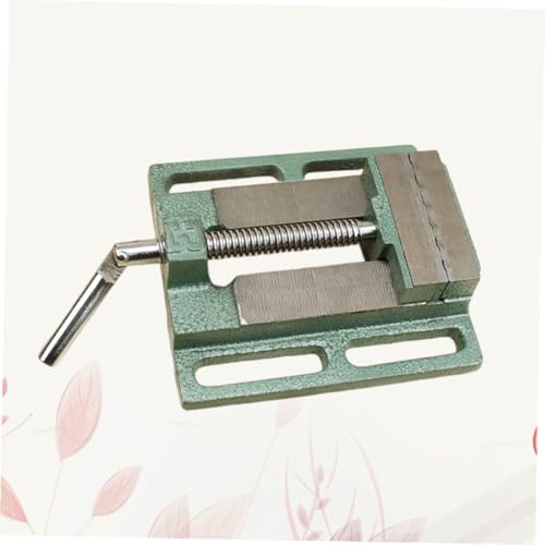 4-inch Cast Iron Drill Press Vise Bench Clamp for Woodworking Milling and Drilling with Table Mount, Small Heavy-duty Workholding Device for Workshop Use Random Color
