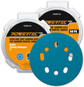POWERTEC PRO 100PK, 5 Inch Sanding Discs Hook and Loop, 80 Grit, Ceramic Orbital Sander Sandpaper for 5 & 8 Hole Random Orbital Sanders - Automotive, Paint, Metal, Woodworking (45308C-50-P2)