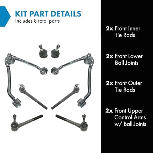 TRQ Front Steering & Suspension Kit Ball Joint Control Arm with Ball Joint
