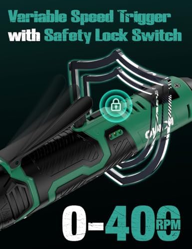 KIMO Extended Cordless Ratchet Wrench 3/8" Set, 400RPM 40Ft-Lbs 4-Inch Long Neck Electric Ratchet Wrench w/Variable Speed, 7 Sockets & 1/4" Adapter, 12V Power Ratchet Wrenches w/ 2x2.0 Ah Batteries