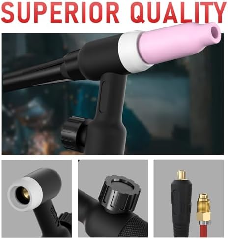 YESWELDER TIG Torch, TIG Welding Torch WP-17V 13 ft 150A 10-25mm² Air