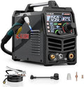 Plasma Cutter, 50Amp 110/220V Dual Voltage IGBT Inverter Plasma Cutting Machine, [Pilot Arc][Large LED Display][Air Sensor] 1/4" Clean Cut 3/4" Max Cut, 2T/4T for Beginners DIY (CUT-50LED)