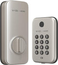 Wyze Auto-Lock Bolt, Fingerprint Unlock with Keypad, Electronic Entry Door Smart Deadbolt Lock, IPX5 Weatherproof, Easy Installation, Satin Nicke
