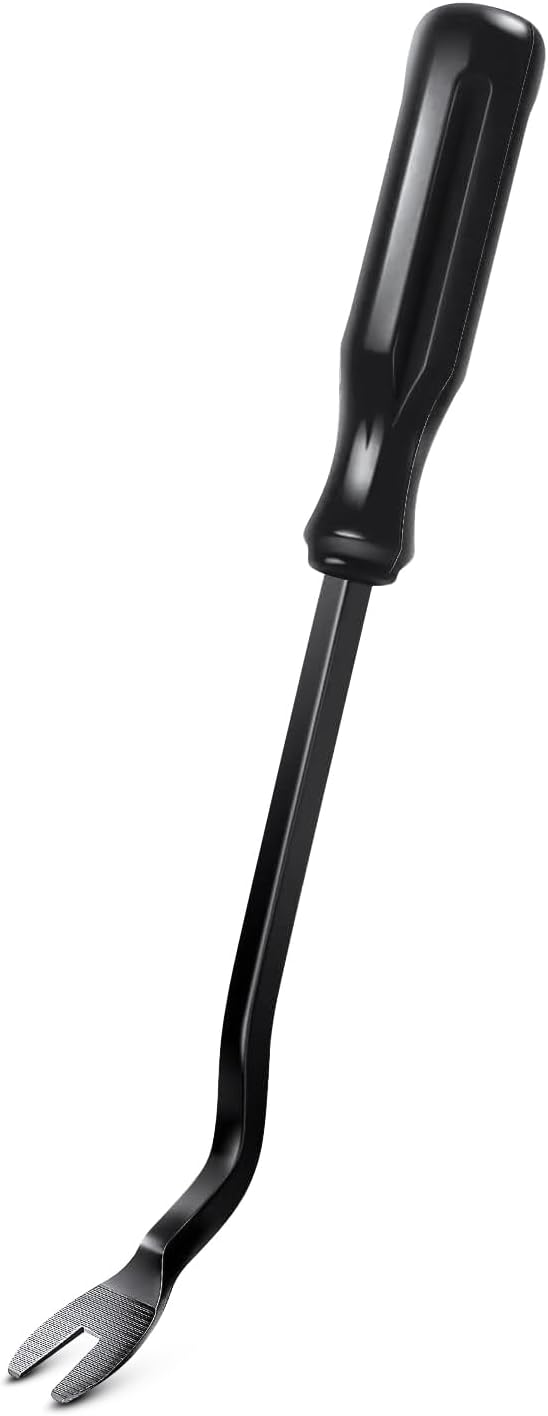 GOOACC Car Panel/Upholstery Remover Ergonomic Stainless Steel Fastener Remover - Easily Removes Plastic Fasteners Reduces Damage to Panels and Loss of Clips Black