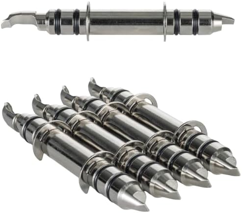 ASWG001 Wheel Clamp Locator Pins, 137mm Dually and Wide-Offset Length, 4-Piece Reversible Set, Nickel-Plated Iron, DIY Wheel Alignment