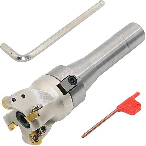Face Mill Cutter Holder EMRW 6R 50-22+R8-FMB22-7/16+RPMT1204 Hard Alloy Blade+8mm Spanner+T15 Spanner, Used for Fough Machining of The Workpiece on The Milling Machine. (EMRW 6R50-22(1.96 Inch))