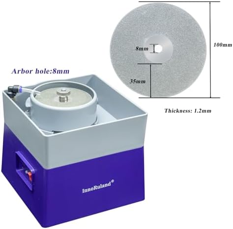 4” Flat Grinding Machine Stone Rock Polisher, Grinder, Shaper Shaping and Polishing Tools, Mineral Rock Polishing Machines, Grinding Machines