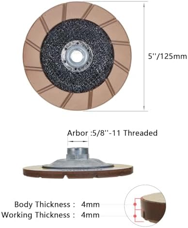 5" Ceramic Bond Diamond Cup Wheel for Concrete, 5/8-11, 200 Grit