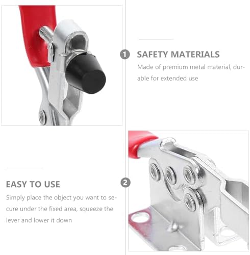 Beavorty 10pcs Quick Toggle Horizontal Push Clamps Metal Workholding Devices DIY Holding Assistance Downward Toggle Clamps for Woodworking Welding Assembly