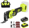 SnapFresh Brushless Oscillating Tool Cordless, 6 Speeds with Carrying Bag