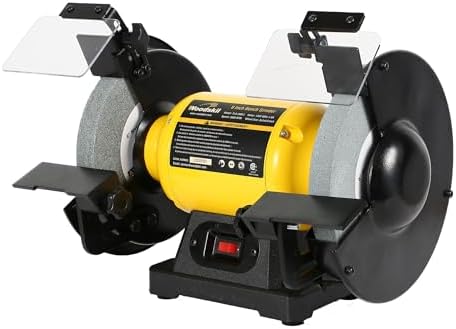 Woodskil 8" 3/4HP High Speed Bench Grinder for Metal,3600RPM,4.8A