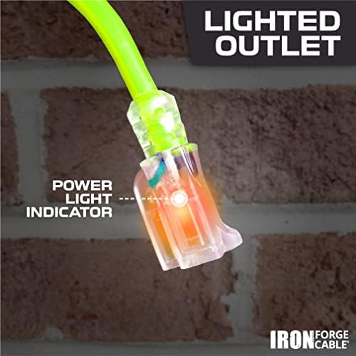 Iron Forge Cable 10 Gauge Extension Cord Heavy Duty, 50 Ft - SJTW