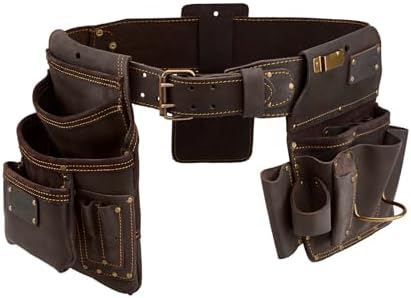 OX Drywall Tool Belt + Pouches - Leather Tool Belts For Men - Size XL