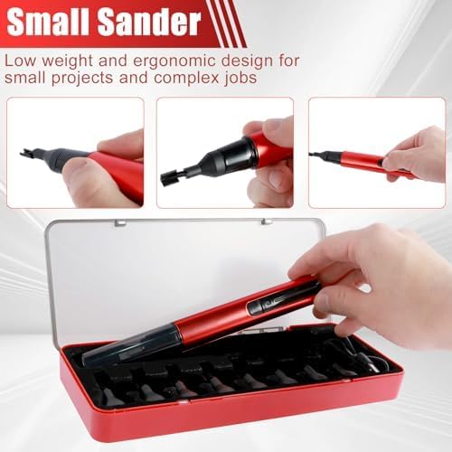 Sander Reciprocating Sander Tool with 8Pcs Polishing Head 3 Gears Adjustable Electric Reciprocating Sanding Pen Portable USB Quick Charging Sanding Pen for Small Polishing DIY Crafts